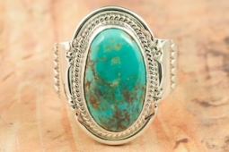 Genuine Manassa Turquoise Sterling Silver Ring
